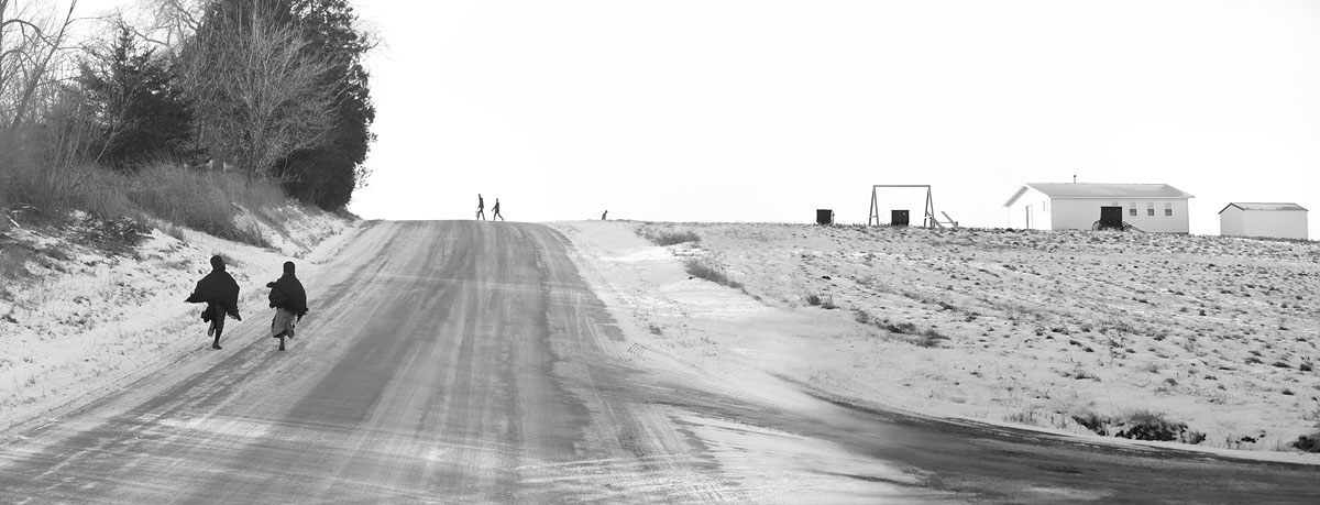 Amish, School, Amish Kids, Winter