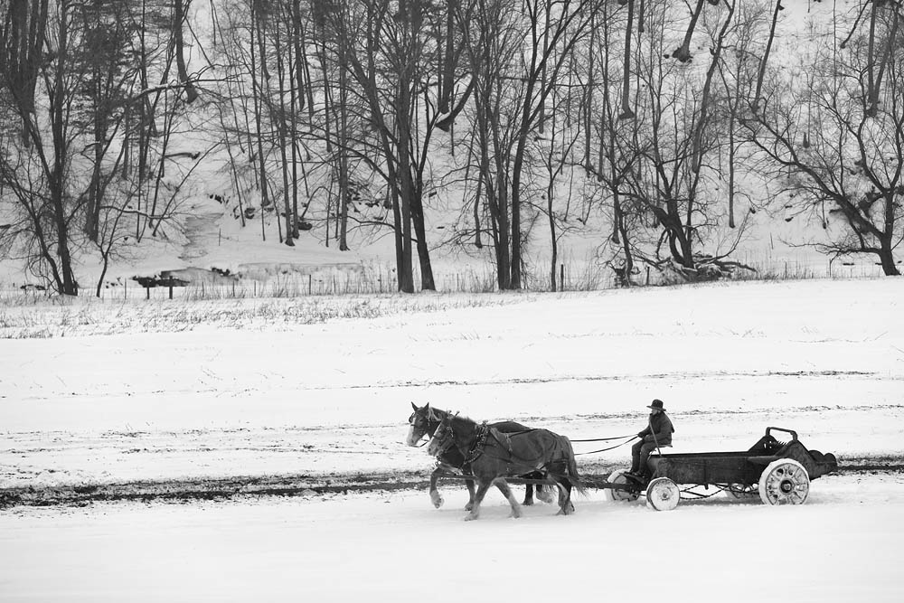 Amish Winter, Plow, Amish plow