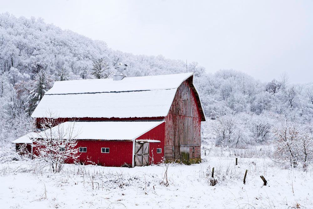 Red Barn, Red Barn Winter, Winter Barn