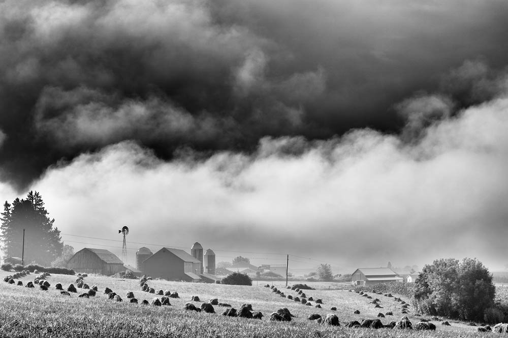 Storm, Barn, Farm, Amish, Clouds
